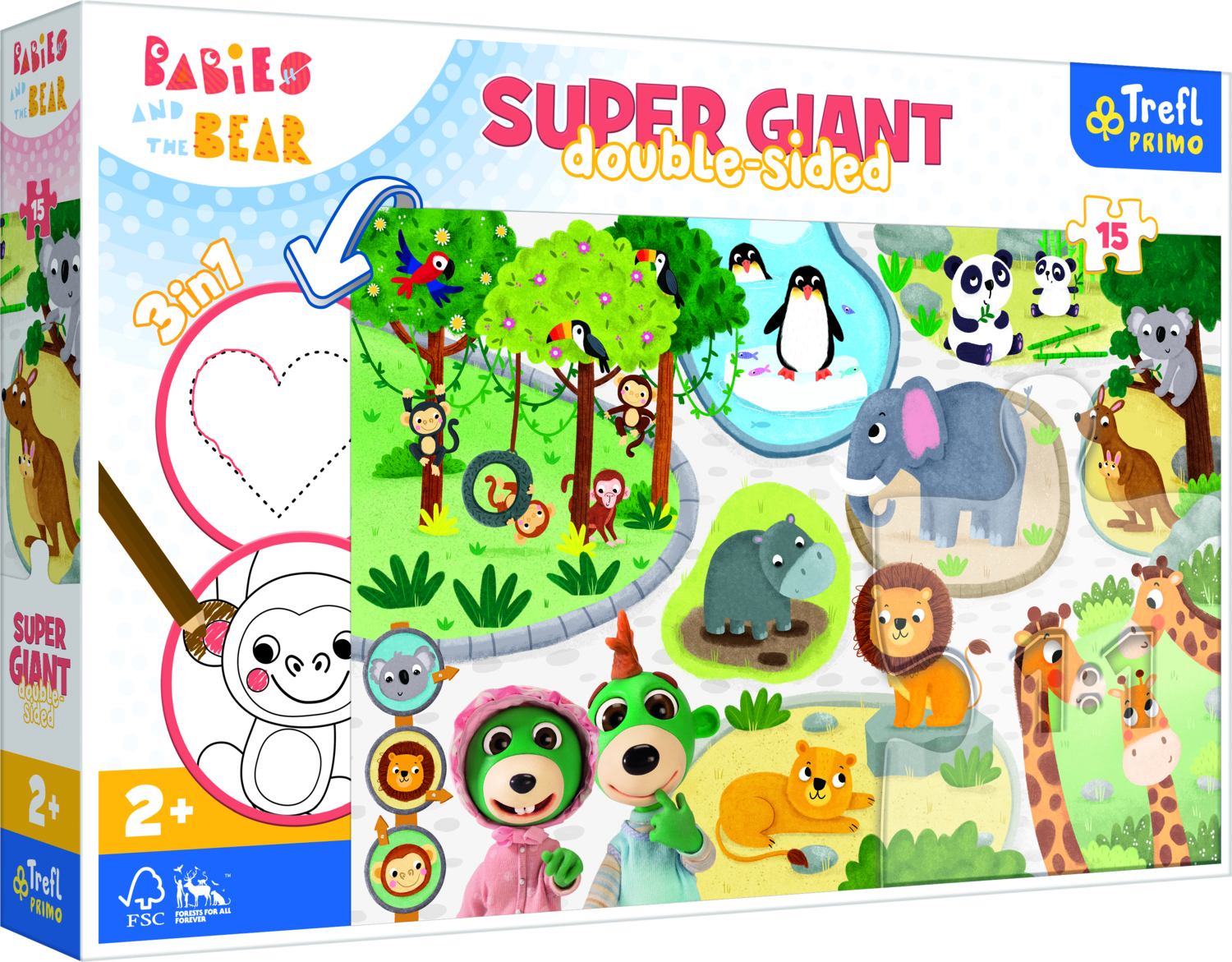 PUZZLE 15 GIANT BABIES AT THE ZOO 42000 TREFL